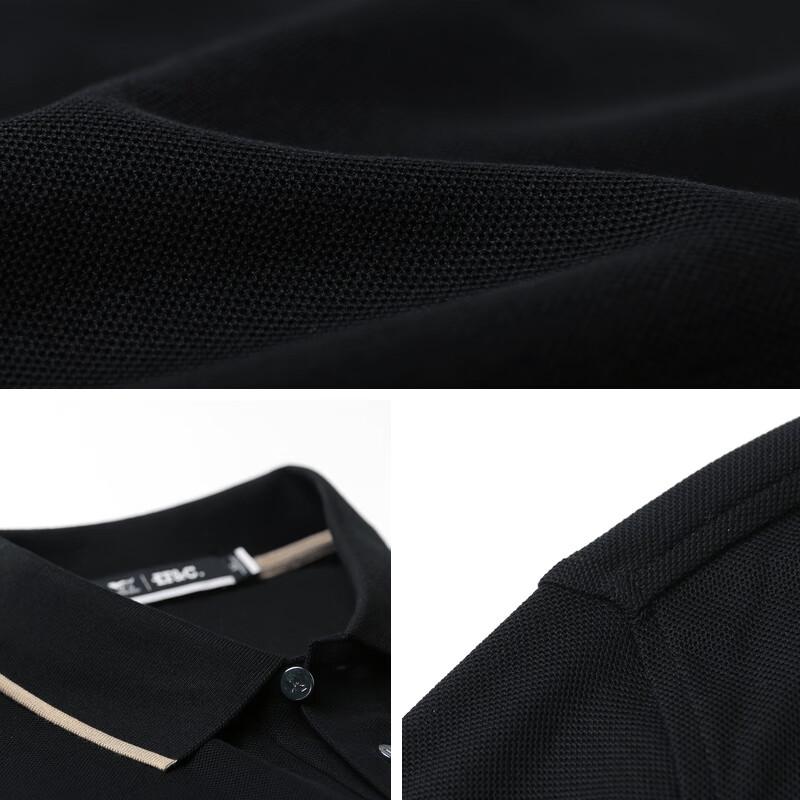 Septwolves Men's Striped Long Sleeve Polo Shirt