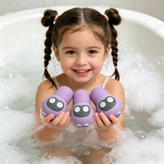 Kids Bath Toy Cute Cartoon Silicone Baby Water Play Toy Safe Fun Water Spray Toy for Toddlers Bathtub Swimming Pool