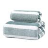 Non-Shedding Super Absorbent Towel Ultra-Soft Dual-Tone Striped Bath Towel