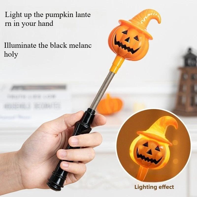 Kreativer Halloween-Licht-Leuchtstab Heißer Verkauf Kürbis Skelettkopf Blinkendes Spielzeug Kinder-Partyartikel Halloween LED Blinkende Spielzeuge
