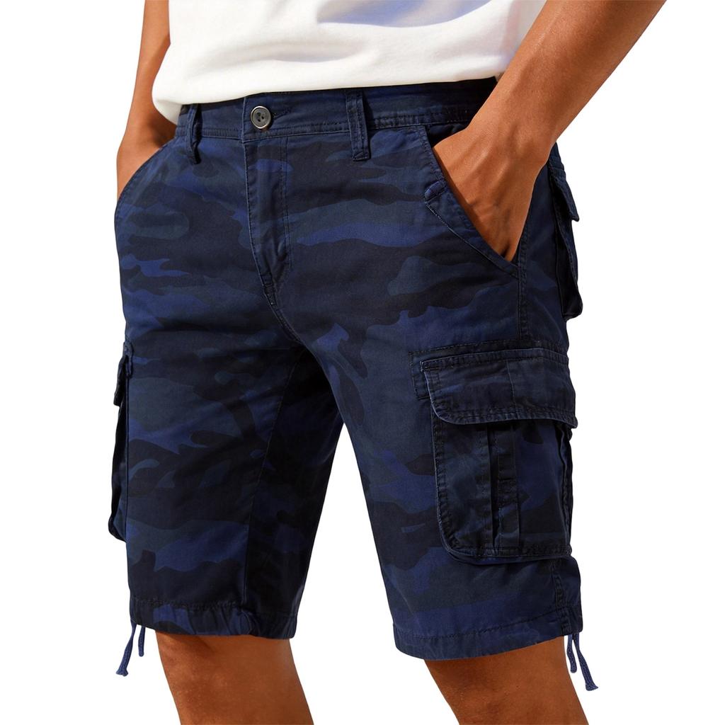 Men's Cargo Shorts Casual Relaxed Fit Cotton Shorts With Multi Pockets