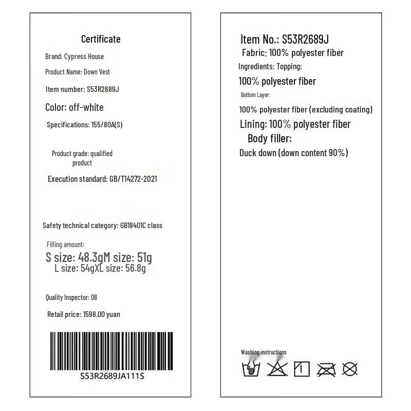 Damen Daunenweste 90% Daunen Lockerer Schnitt Revers