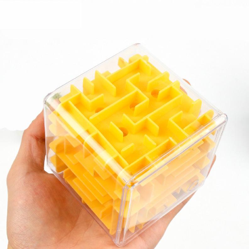 Maze Rubik's Cube Six-sided Transparent Jigsaw Puzzle Rolling Ball Game Puzzle Children's Maze Toy