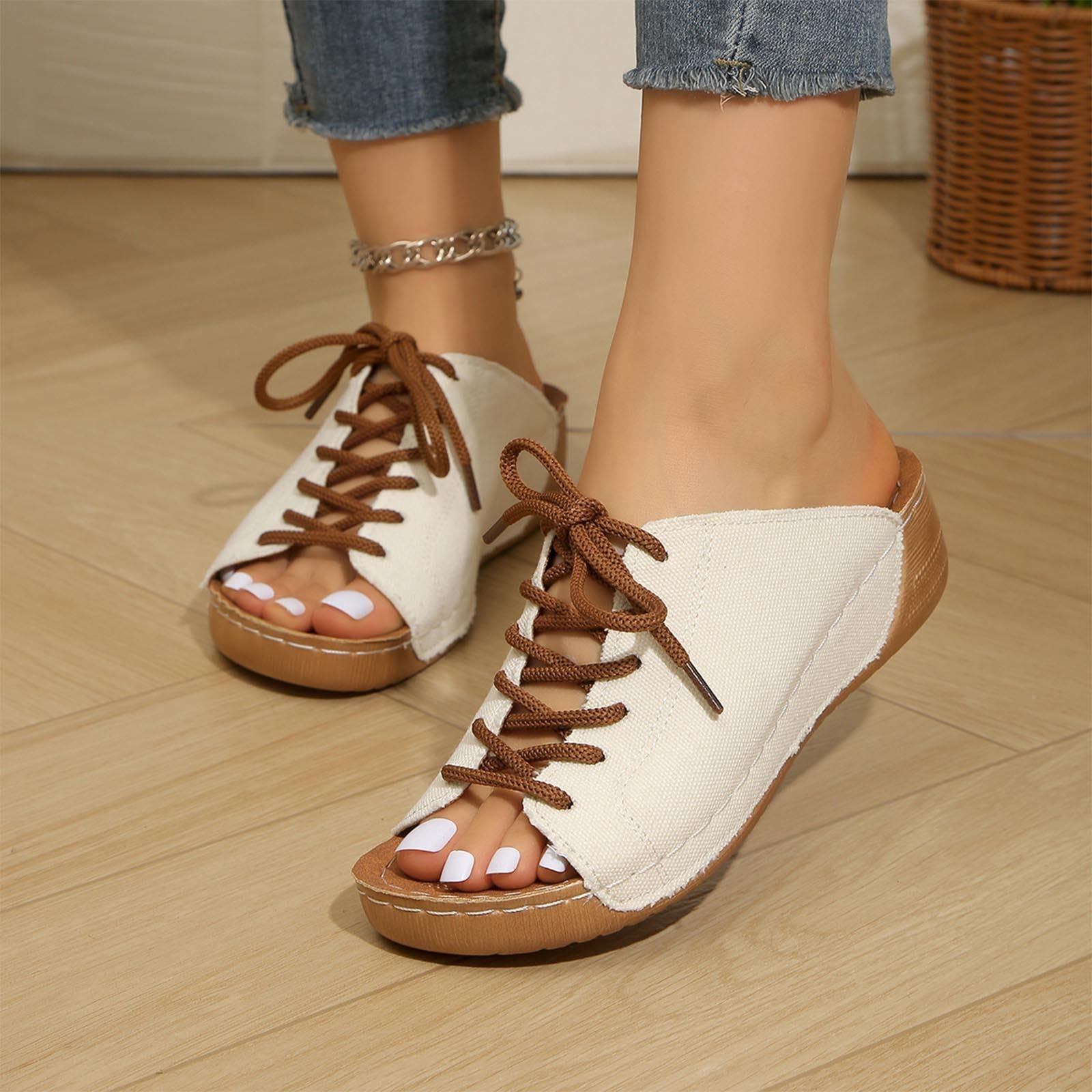 

Large thick bottom straight drag Bohemian beach cool drag 43 білий