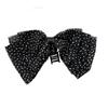Korean polka dot three-layer mesh smart bow ponytail clip half tie hair back head shark clip clip hair jewelry