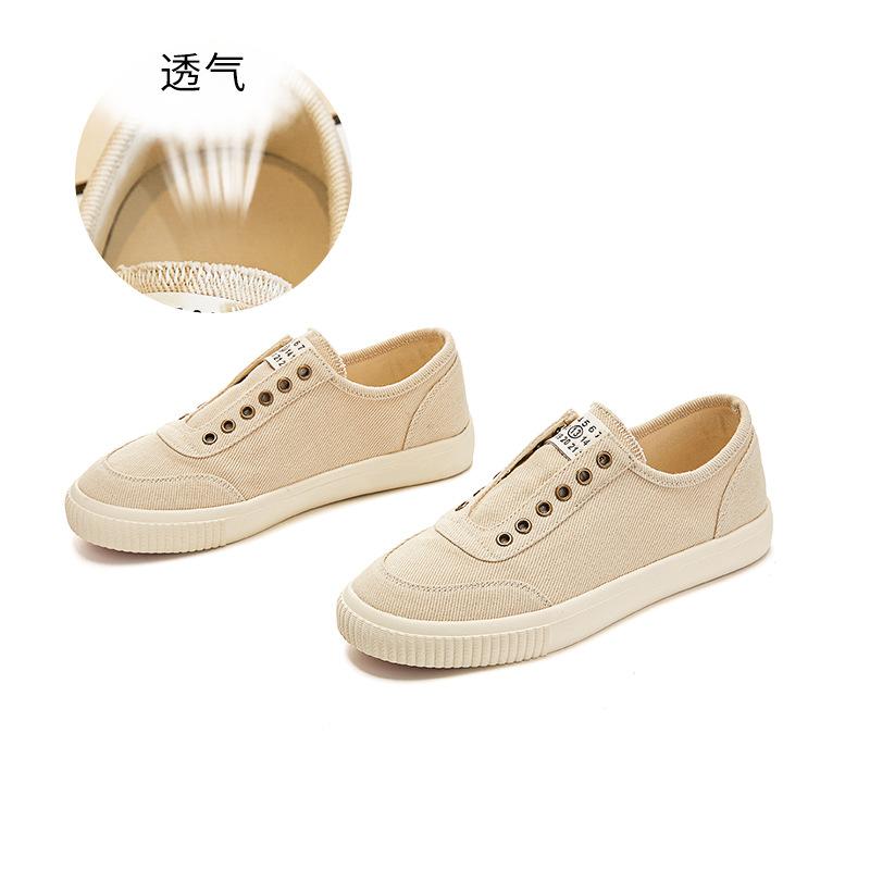 

Wulacao pigskin insoles canvas shoes women s 2025 spring new round head platform white shoes casual versatile women s shoes 35