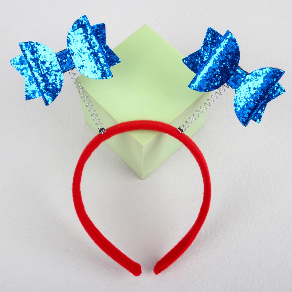 Fashion USA Independence Headbands for Girls Glitter Hair Bows Hairbands Star Bows Headbands Girls Kids Party Hair Accessories