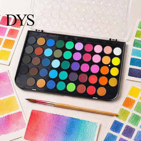 Watercolor Pigments Portable Paint Set, High Chromaticity Solid Kit, Creative Drawing Tools Dissolves In Water Paint, for Professional Illustrations