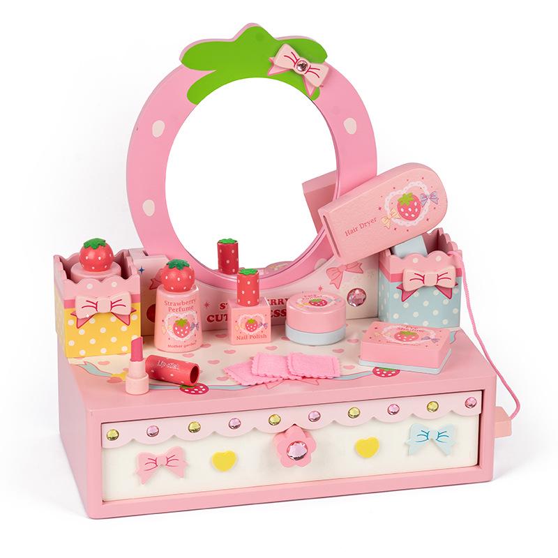 

Деревянный туалетный столик принцессы для девочек 3-6 лет