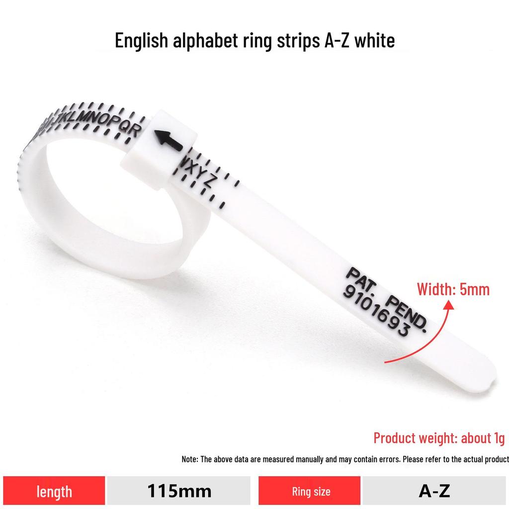 Adjustable Ring Sizer Belt for Finger Measurement