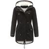 Women Coat Hooded Zipper Cotton Blend Prevent Coldness Women Jacket for Outdoor