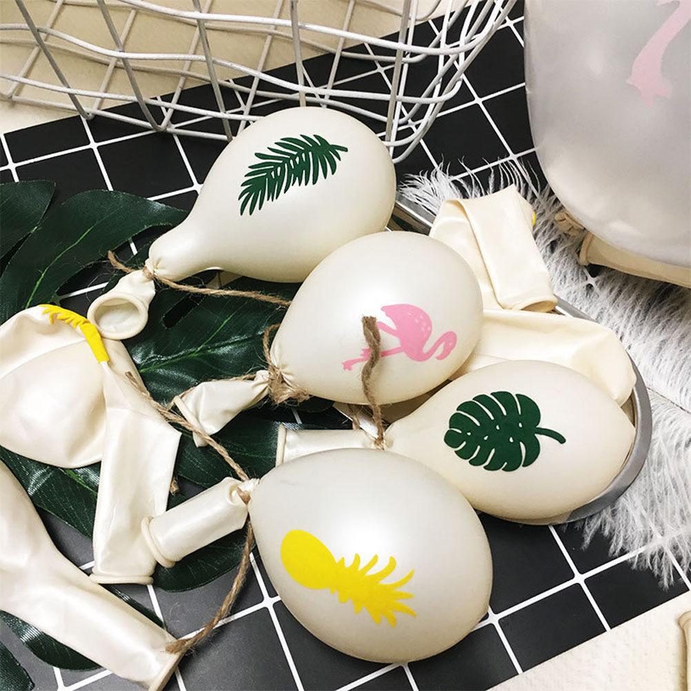 10Pcs 12Inch Flamingo Balloon Set Latex Party Decoration Balloons for Wedding Birthday Hawaii Luau Summer Festival Holiday