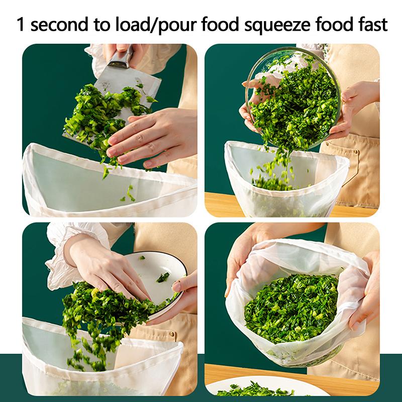 New 1Pc Dumpling Filler Squeezer Squeeze Stuffing Bag Home Cabbage Draining Bag Soy Milk Filter Bag Dehydrator Pressure Strainer