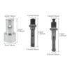 Garden Auger Power Drill Adapter for Connect 4 6 inch Earth Auger to 1/2 inch Electric Drill with SDS Plus Square Round Chuck