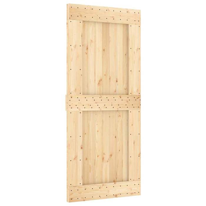 VidaXL Sliding Door and Hardware Kit 90x210 Cm Solid Pine 3332721