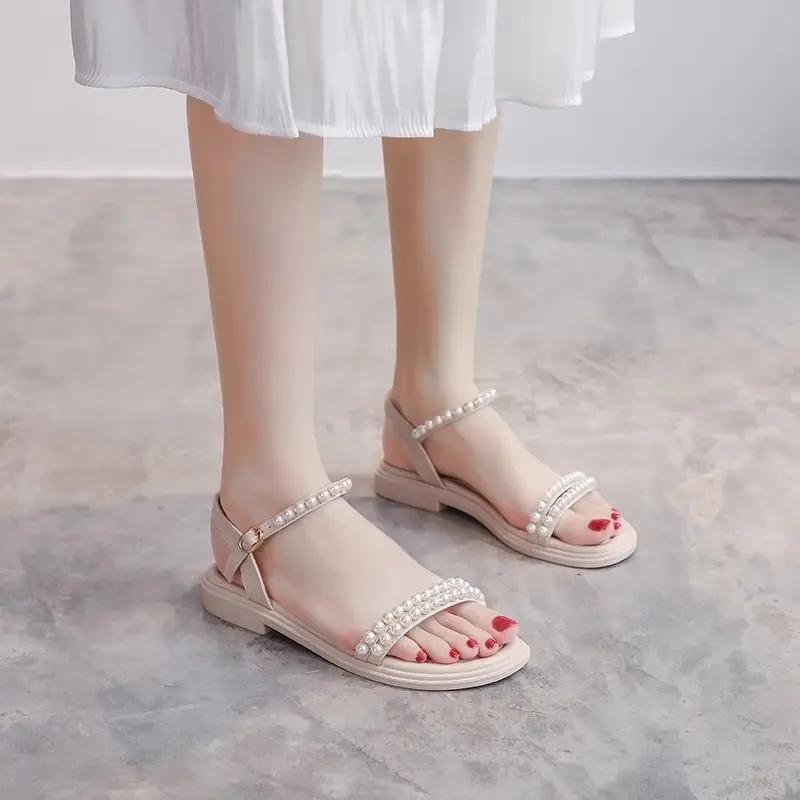 Buckles Outdoor High Quality Ladies Shoes Chic and Elegant Summer 2025 Offers Luxury Cheap Liquidation On Offer Women's Sandals