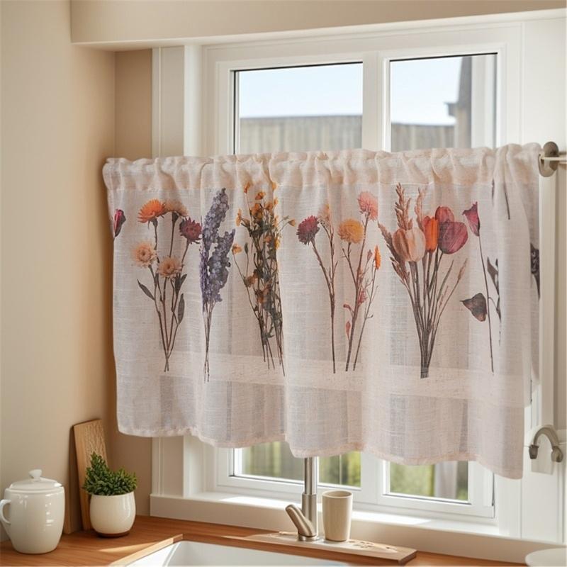 Dustproof Linen Door Curtain Natural Fiber Privacy Screen Adjustable Size for Apartments Studios Home Decoration