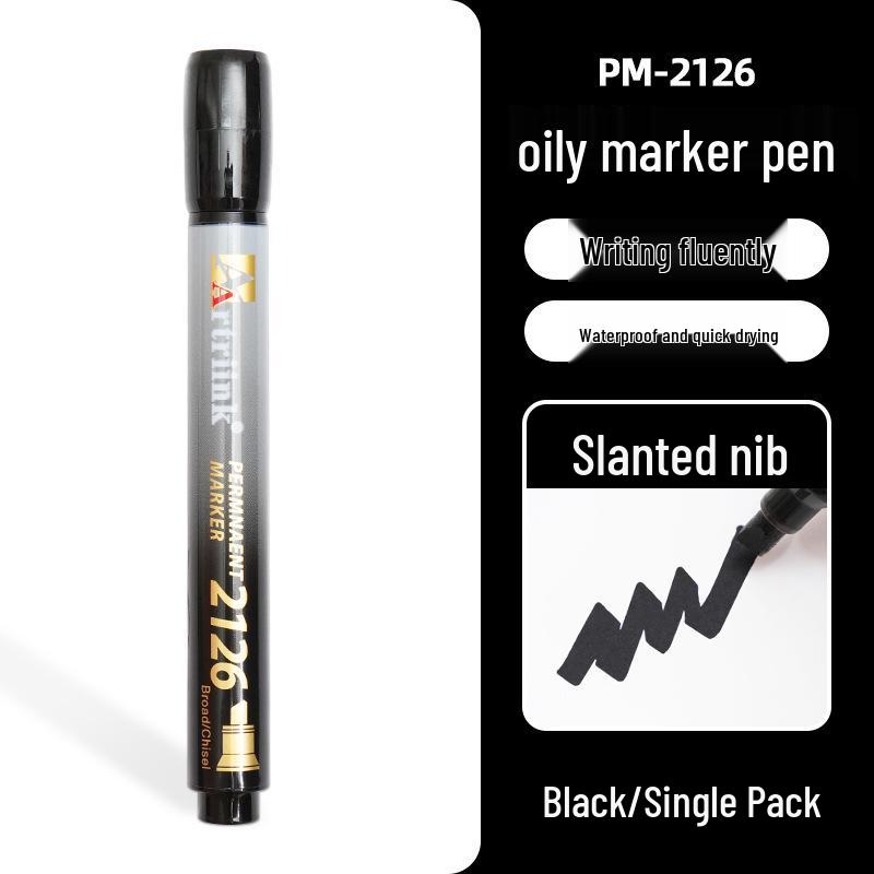 Shield Industrial Oil-Based Waterproof Marker Pen - Quick-Drying, Fade-Resistant, Non-Erasable, Round Tip.
