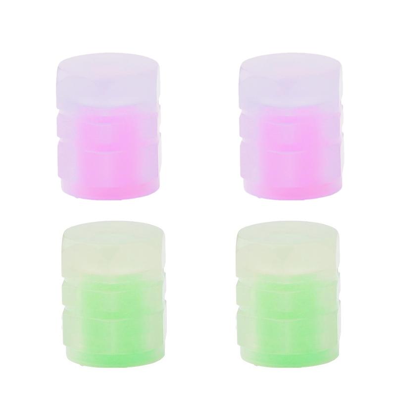

Purple and Green Luminous Tire Valve Caps for Car Motorcycle Bike Tyre Hub Glowing Cap Dustproof Nozzles Cover Car Accessories