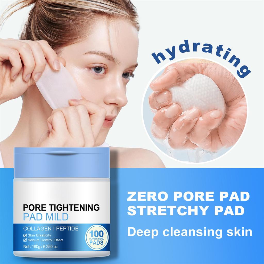 Disposable Makeup Removal Cotton Pads 100pcs Deep Cleans Pores Gentle Degreasing  100ml