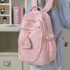 Large Capacity Nylon Backpack With Breathable Straps For Students And Casual Use