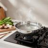 SplitPartition Pot Deformation Resistant Stainless Steel Shabu for Home, Restaurant 28CM