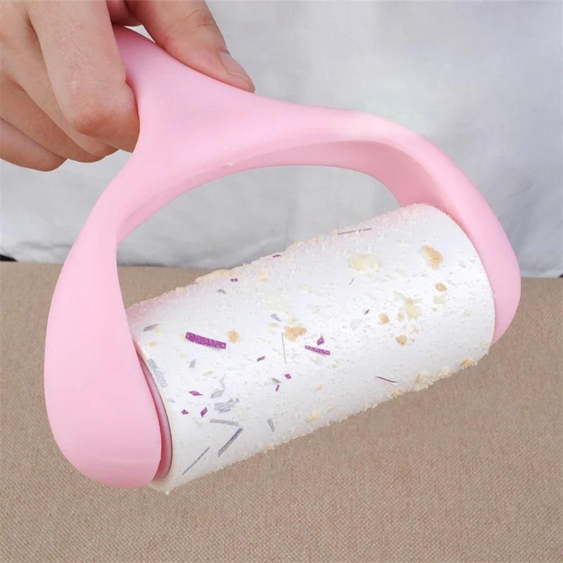 Hair Removal Lint Dust Sticking Roller Handle Tearable Adhesive Sticky Paper for Clothes Fabric Sofa Pet Dog Hair Remover Roller