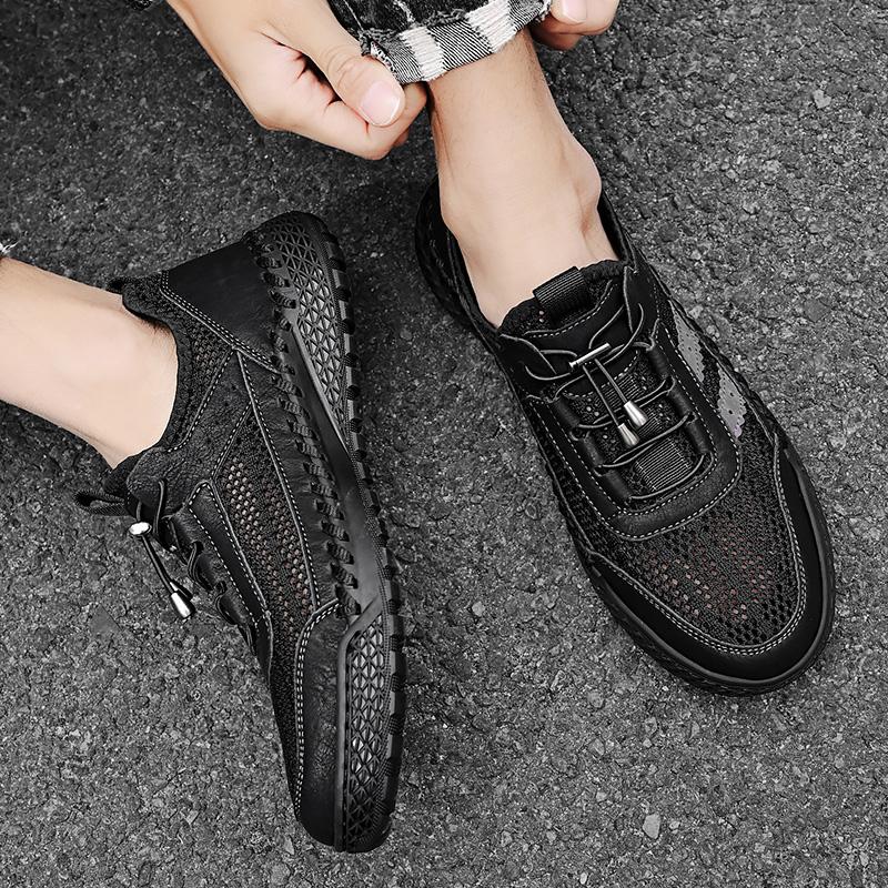 Fashion Classic Brand Men's Mesh Casual Shoes Summer Breathable Oxford Shoes Outdoor Camping Hiking Men's Sports Shoes Soft Sole