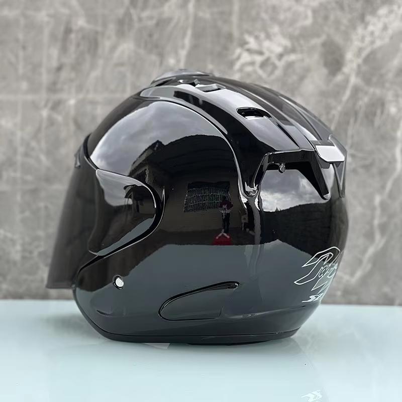 Ram5 Bright Black Half Helmet Men and Women Motorcycle Off-Road Summer Helmet Downhill Racing Mountain Cross Casco Capacete