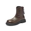 Augustine brown Martin boots new winter French thin boots thick-soled Maillard velvet short boots