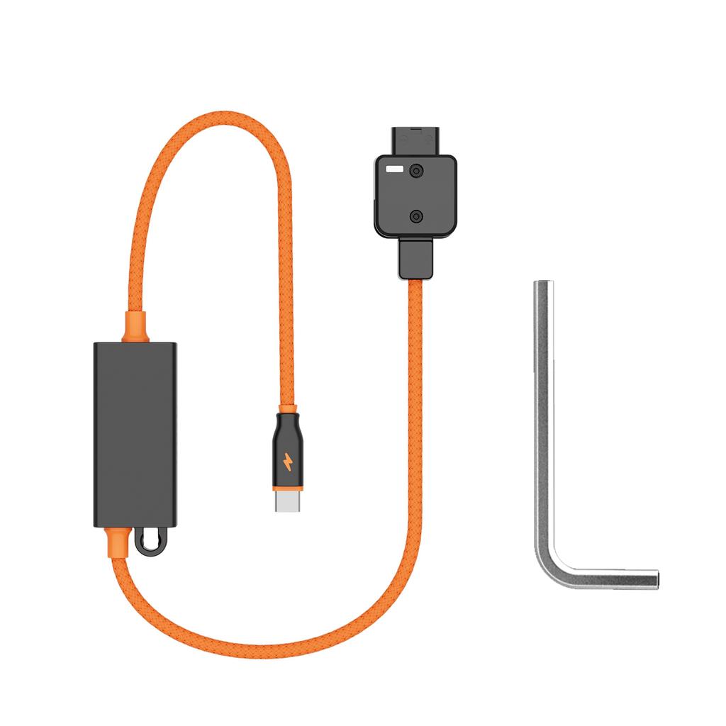 DTAP To USB C Braided Power Cable 65W PD Fast Charge for V Mount Battery Camera Phone