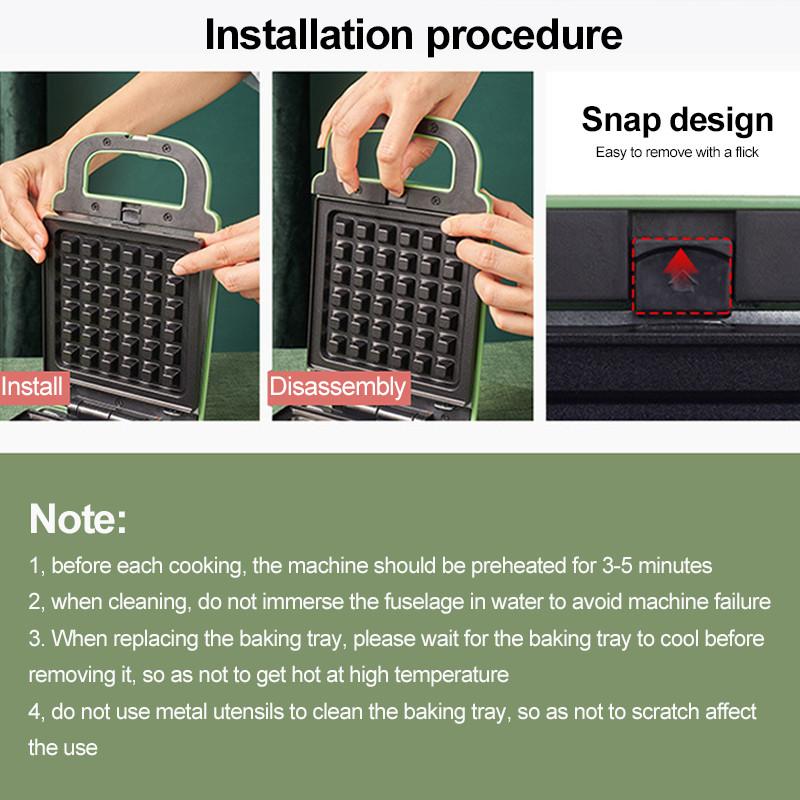 Breakfast Waffles Omelette Machine Multifunction Electric Sandwich Maker Kitchen Toaster Making Machine