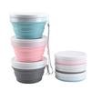 Food Grade Silicone Foldable Bowl Reusable Folding Lunch Box Camping Salad Dish  Household