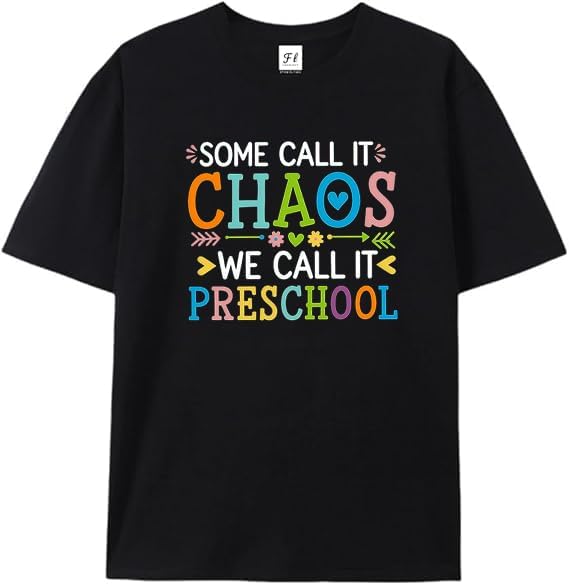 

Funny Preschool Teacher Shirt, Back to School T-Shirt, Cute Pre-K Staff Gift, Early Education Tee Black 5XL різнокольоровий