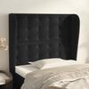 vidaXL Headboard with Ears Black 103x23x118/128 Cm Velvet