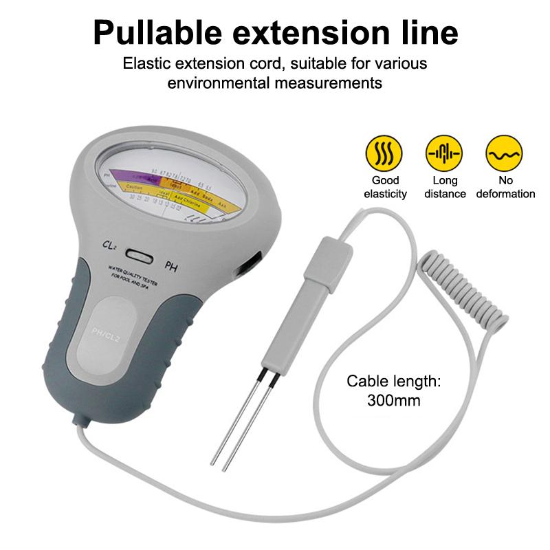 2 In 1 Ph Chlorine Meter Ph Cl2 Tester Swimming Pool Aquarium Water Quality Testing Tools Chlorine Measuring Device