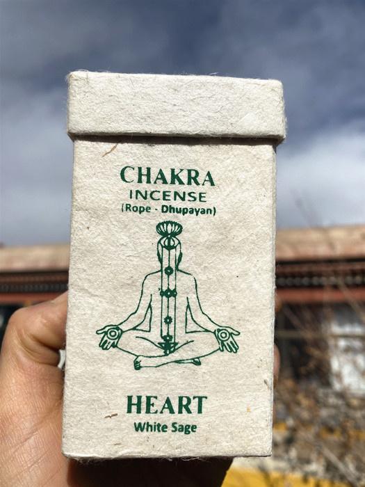 White Sage Rope Incense and Incense Holder Set Nepalese Traditional Incense for Therapy Meditation Ceremony