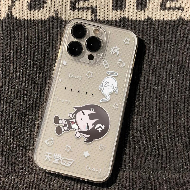 Cute Cartoon Girl for iPhone11/11 Apple 11 Mobile Phone Case 11 Transparent 11Pro Space Case 11 Soft