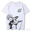 Naruto Kakashi Lightning Blade 2D Print Summer Cotton T-Shirt | Sharingan Anime Short-Sleeve Unisex Japanese Style