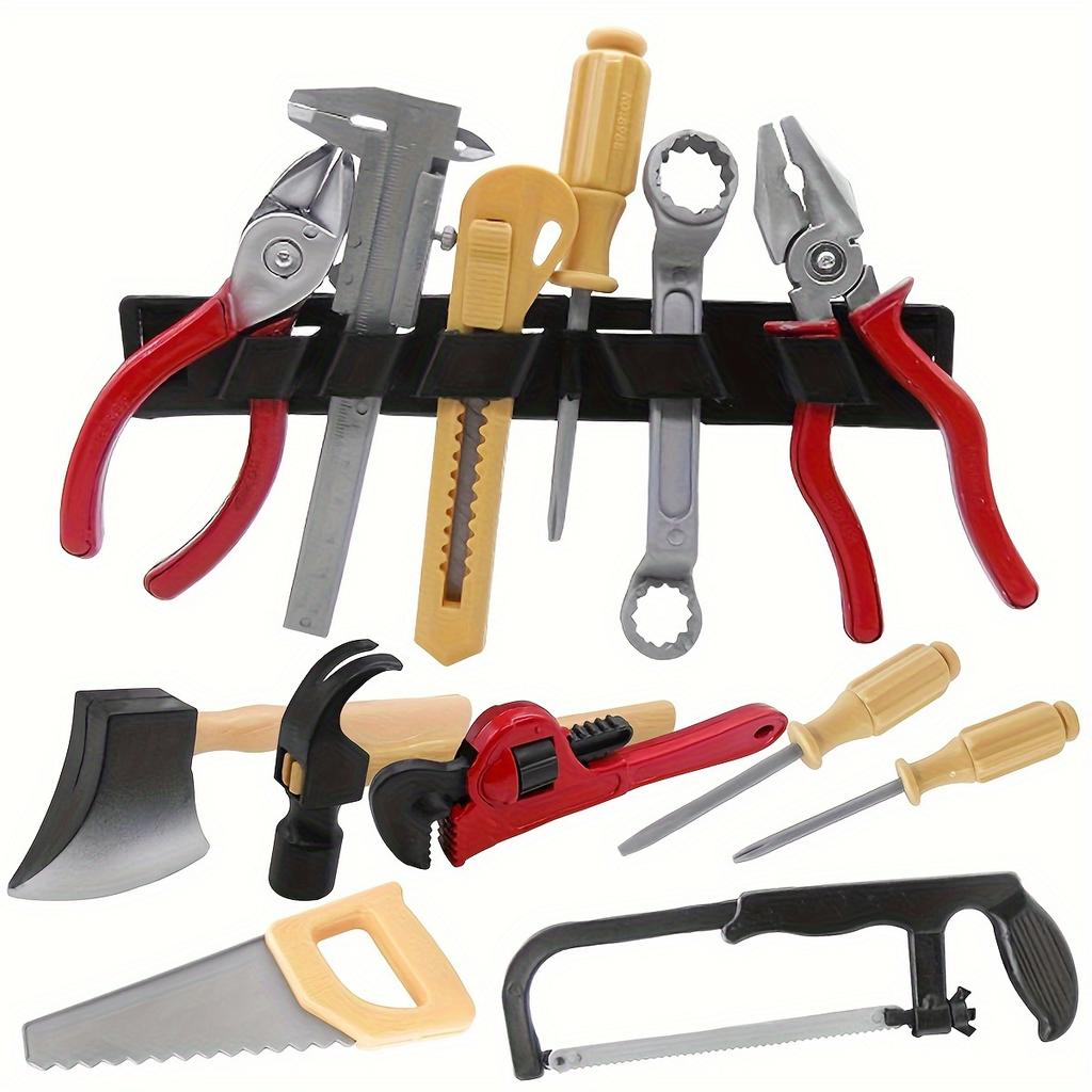 14pcs/set Mini Plastic Engineer Construction Repair Tool Kit Simulation Repair Drill Screwdriver Wrench Screw Hammer ZSY