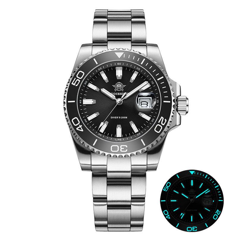 ADDIESDIVE Luxury Watch for Men Waterproof Watches Stainless Steel Super Luminous 200m Dive Man Quartz Wristwatches Reloj Hombre