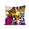 Colorful Abstract Faces Pillow Case For Car Sofa Decorative Home Doublesided Print Plush Square Throw Pillow Cushion Cover