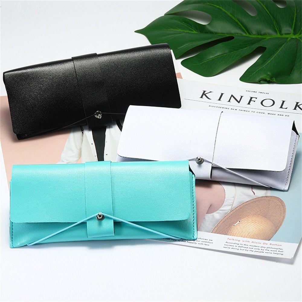 

Solid Color Sunglasses Box PU Leather Eyewear Protector Fashion Protective Case Cover Unisex