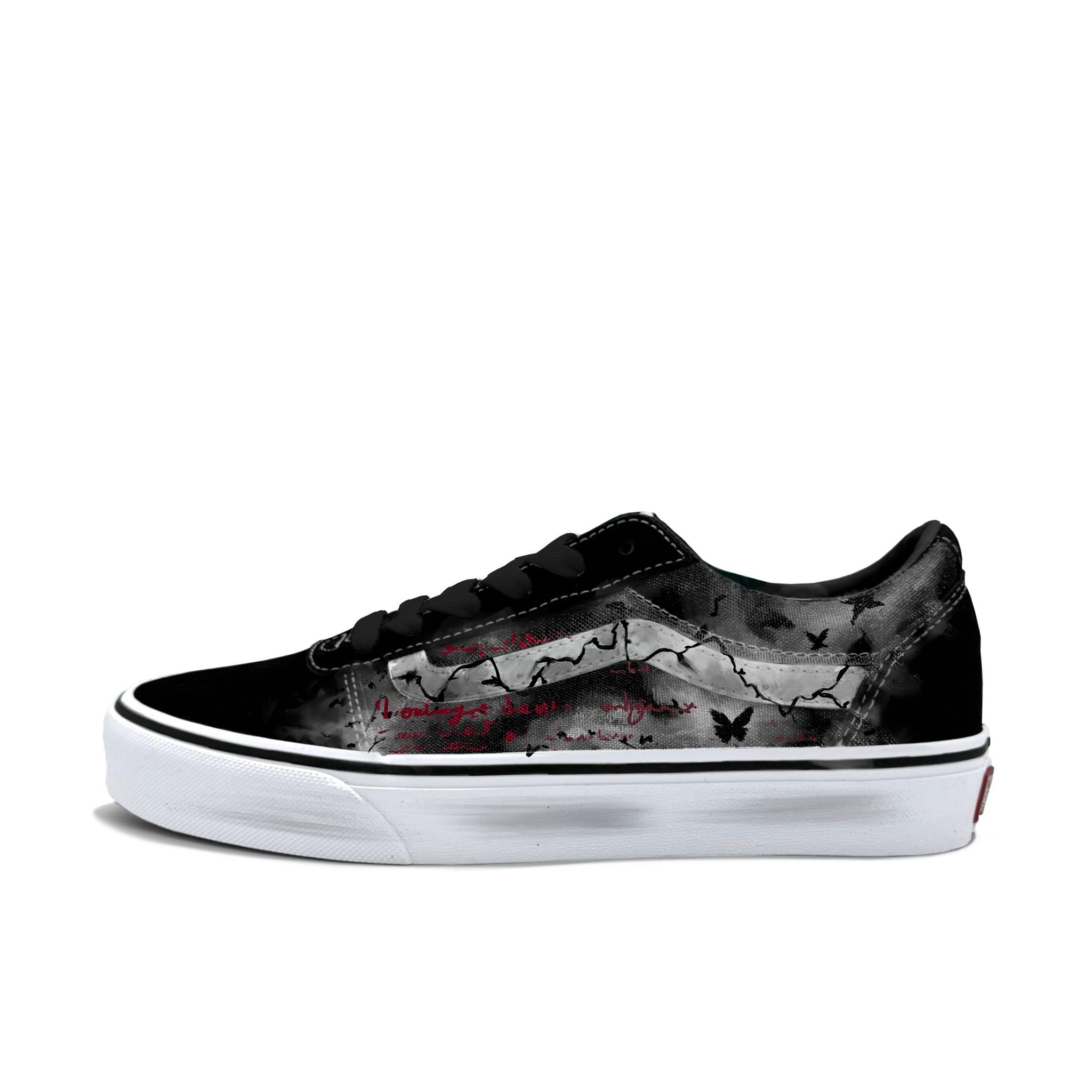 Vans Ward Устойчивые к истиранию Низкие кеды для скейтбординга Мужские Черные VN0A36EMC4R(Команда613-) 44