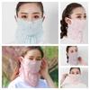 Flower Pattern Ice Silk Mask UV Protection Face Gini Mask Summer Face Cover  Outdoor