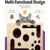 Cat Scratch Puzzle Enrichment Box Nail File Stress Free Alternative To Clippers and Grinders, Wooden Cat Nail File Scratcher Felines Files Claws Maze