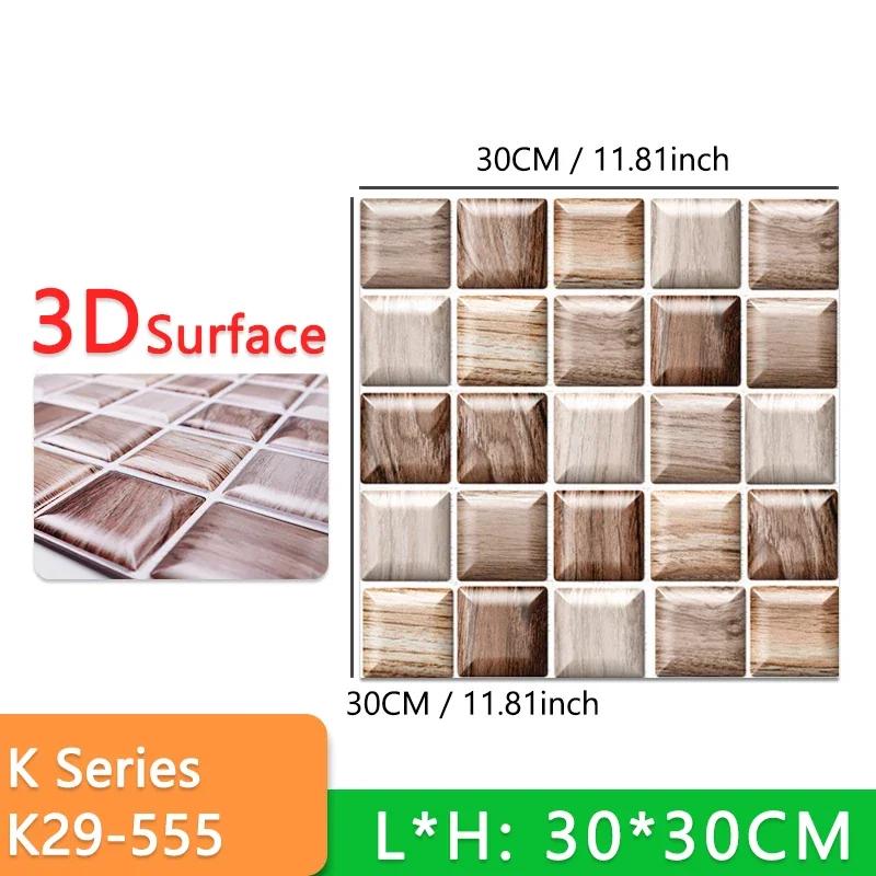 10pcs Thick Wall Sticker Self Adhesive Tiles Floor Stickers Marble Bathroom Ground Wallpapers waterproof PVC Bedroom living Room