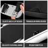 New Clip-On Car Sunglasses Box Auto Sun Visor Eyeglass Case Soft-Lined Anti-Scratch Electroplating Durable ABS Fits All Vehicles