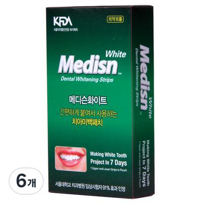 New Medicine Λευκό έμπλαστρο λεύκανσης δοντιών Αυτολεύκανση πλάκας εφέ βελτίωσης, 6 τεμάχια