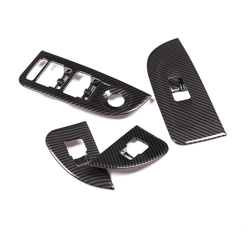 Applicable To Alfa RomeoGiuliaPower Window Switch Frame Carbon Fiber Pattern Armrest Panel Interior Design